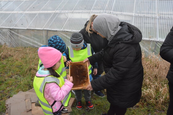 Auch ein Abstecher zum Bienenstand stand auf dem Programm. Foto: Wolfgang Teipel